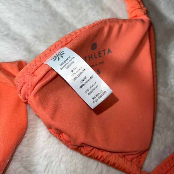 Athleta Orange Tie Triangle Bikini Swim Top - Picture 7 of 8